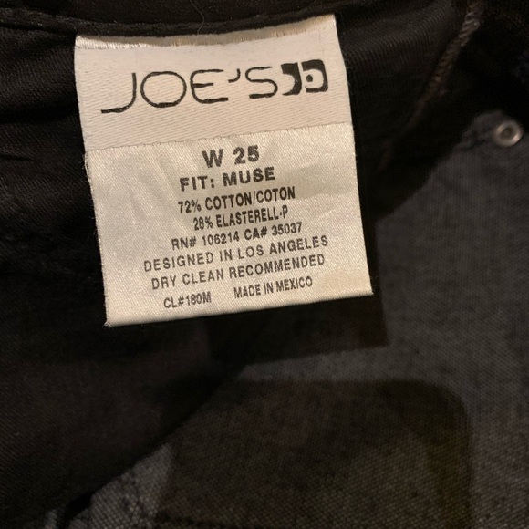 Joe’s Muse Jeans Muse Fit Black Size 25 - Picture 7 of 8